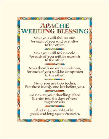 Apache Wedding Blessing Wedding Blessing Art Print